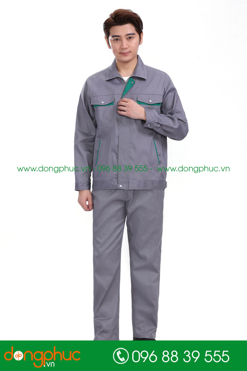 Mẫu bảo hộ màu ghi phối xanh lá